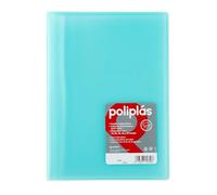 Grafoplas I Carpeta con Fundas Plastico I 40 Fundas Transparentes I Tamaño Din A4 Menta I Serie Poliplas Translucido I Fabricados en España I Gran Capacidad de Almacenaje