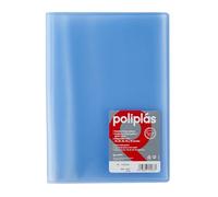 Grafoplas I Carpeta con Fundas Plastico I 50 Fundas Transparentes I Tamaño Din A4 Azul Soft I Serie Poliplas Translucido I Fabricados en España I Gran Capacidad de Almacenaje