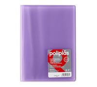 Grafoplas I Carpeta con Fundas Plastico I 50 Fundas Transparentes I Tamaño Din A4 Lavanda Soft I Serie Poliplas Translucido I Fabricados en España I Gran Capacidad de Almacenaje