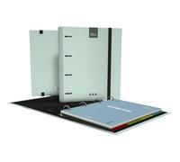 Grafoplas Kuru - Archivador 4 Anillas A4 con Recambio, Pack Escolar Completo con Separadores + Planner + Pegatinas + Sobre Transparente, Tapa Rígida FSC, Plastificado Antirayadura, Color Mint Soft