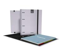 Grafoplas Kuru - Archivador 4 Anillas A4 con Recambio, Pack Escolar Completo con Separadores + Planner + Pegatinas + Sobre Transparente, Tapa Rígida FSC, Plastificado Antirayadura, Color Lavanda Soft