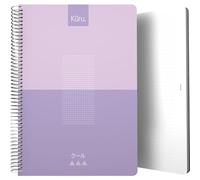 Grafoplas - Libreta Puntos, Tamaño Folio, Lavanda, Tapa Flexible Plástico, Kuru, 80 Hojas Papel 90 Gramos, Dots
