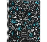 Grafoplas - Libreta Tapa Dura Tamaño Folio, Cuadricula 4x4, Unequal Design