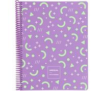 Grafoplas - Libreta Tapa Dura Tamaño Folio, Cuadricula 4x4, Unequal Design