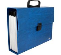Grafoplas - Maletín Archivador Fuelle Acordeón, Azul, Folio