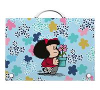 Grafoplas - Maletin Escolar con Asa y Cierre de Broche, Polipropileno, Tamaño Folio, 24, 5x34, 5x4cm, Colección Papelería Mafalda Lively