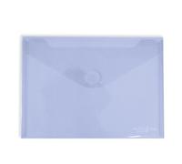 Grafoplas - Pack 10 Carpetas Sobres Plastico, Cierre Textil Adhesivo, Tamaño a5, Color Azul Claro, Multiline, 25,2x18cm, Polipropileno Cristal Rayado Traslúcido, Perfecto para Documentos Cuarto