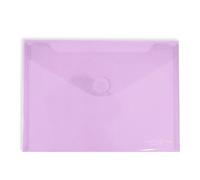 Grafoplas - Pack 10 Carpetas Sobres Plastico, Cierre Velcro, Tamaño a5, Color Lavanda, Multiline, 25,2x18cm, Polipropileno Cristal Rayado Traslúcido, Perfecto para Documentos Cuarto