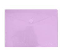Grafoplas - Pack 5 Carpetas Sobres Plastico A3, Cierre Textil Adhesivo, Color Lavanda, Multiline, 33,5x24cm, Polipropileno Cristal Rayado Traslúcido, Perfecto para Dibujos y Documentos Grandes
