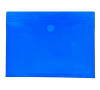 Grafoplas - Pack 5 Sobres Plastico Color Azul, Tamaño Folio + con Fuelle 30mm,33,5x25cm, Cierre Textil Adhesivo, Gran Capacidad, Perfecto para Documentos a4 y Folio, Colección Multiline