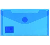 Grafoplas - Pack 5 Sobres Plastico, Tamaño Recibo, Cierre Velcro, Natural, Multiline, 22,5x12,5cm, Polipropileno Cristal Rayado Traslúcido, Perfecto para Recibos y Documentos Pequeños
