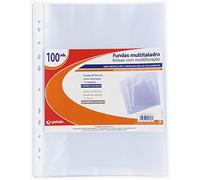 Grafoplas - Pack de 100 Fundas Multitaladro A4, Polipropileno Estándar