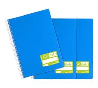 Grafoplas - Pack de 3 Cuadernos de Hojas Blancas, A4, Tapas Polipropileno Azul, Certificados FSC, Serie ColorNote, Perfecto Material Escolar