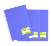 Grafoplas - Pack de 3 Cuadernos de Hojas Blancas, A4, Tapas Polipropileno Lavanda, Certificados FSC, Serie ColorNote, Perfecto Material Escolar
