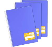 Grafoplas - Pack de 3 Cuadernos Escolares A4, Pauta 2, 5mm, Tapas Polipropileno, Color Lavanda, Serie Color Note, Perfecto Material Escolar