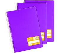 Grafoplas - Pack de 3 Cuadernos Escolares A4, Pauta 2,5mm, Tapas Polipropileno, Color Violeta, Serie Color Note, Perfecto Material Escolar