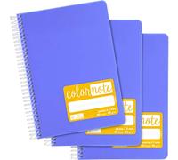 Grafoplas - Pack de 3 Cuadernos Escolares A5, Pauta 2, 5mm, Tapas Polipropileno, Color Lavanda, Serie Color Note, Perfecto Material Escolar