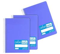 Grafoplás - Pack de 3 Cuadernos Rayados A5 7mm, Tapas Polipropileno, Color Lavanda, Certificados FSC, Serie Color Note, Perfecto Material Escolar