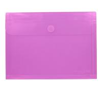 Grafoplas - Pack de 5 Carpetas Sobres Plastico con Fuelle, Cierre Textil Adhesivo, Tamaño Folio, Color Lavanda, 33,5x25cm, Gran Capacidad, Perfecto para Documentos a4 y Folio, Colección Multiline