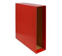 Grafoplas - Paquete de 12 Cajas para Archivador AZ Grafcolor, Tamaño A4, Color Rojo, Medidas: 32,7 x 29,4 cm Lomo 8cm, Certificado FSC