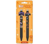 Grafoplas - Set Escolar 2 Boligrafos Retráctil Borrable con Tinta Gel Azul, Punta 0,7mm, Bits&Bobs Cool Rally Game, Tinta Recambiable, Incluye Goma, Escritura Limpia, Material Escolar Ideal Niños