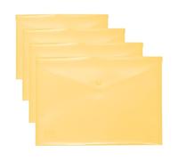 Grafoplas | Sobre Plástico con Cierre Clic | Ecoplás | Tamaño Folio | Color Amarillo Soft Traslúcido | 33,4x23,5cm | Perfecto para Documentos Escolares, Domésticos y de Oficina A4 y Folio