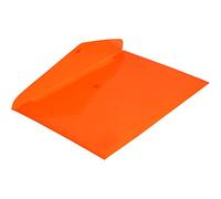 Grafoplas - Sobres Plástico Brillante, Incluye 12 Unidades Color Naranja Fluor, Tamaño Folio, Medidas 33,4x23,5cm, Cierre Broche, Máxima Impermeabilidad