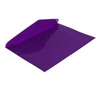 Grafoplas - Sobres Plástico Brillante, Incluye 12 Unidades Color Violeta Fluor, Tamaño Folio, Medidas 33,4x23,5cm, Cierre Broche, Máxima Impermeabilidad