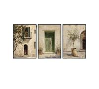 Graiting Conjunto De Arte Pared Ciudad, Impresiones En Lienzo Arquitectura Europea, Decoración Rústica for El Hogar Y Regalos Perfectos, 3 Uds(50x70cm Unframe)