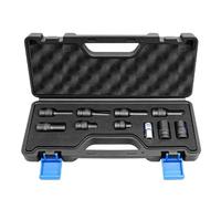 Gralara 10 Piezas Juego Llaves Adaptador para Vaso Estuche Resistente Juego Llaves Adaptador para Vaso Maletín Métricos Herramientas para Servicio Móvil