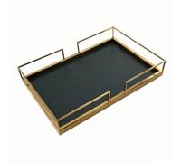 Gralara Banja y Metal Versátil |, Banja Rectangular Hierro, Ligera, para Recibidor, invitados, Hoteles, 38.5x26x6.5cm