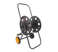 Gralara Carro Enrollador Tubo Flexible Negro Carrete Tubo Flexible con Ruedas Naranja Carro Enrollador para Jardín