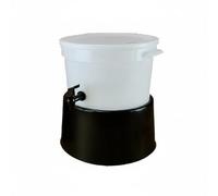 Gralara Dispensador Zumo con Grifo Portátil Recipiente Bebidas con Grifo Cuerpo Transparente Dispensador Bebida Ácida para Buffet, Catering, Exterior, Cubo De Jugo Redondo De PP De 10L Con Base