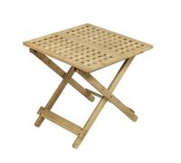 Gralara Mesa Plegable Bambú Ahorra Espacio Mesa Baja con Tablero Rejilla Ligera Mueble para Balcón, Mesa Plegable De Bambú Grande