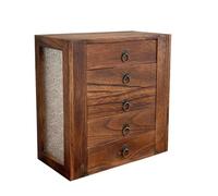 Gralara Mini Cajonera Rústico Cajonera Organizadora, Resistente, Mueble Auxiliar, para Recibidor, Coleccionistas