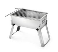 Gralara Parrilla Carbón Portátil Plegable Ajustable Barbacoa Portátil Carbón Resisn Al mperatura Parrilla con Patas Plegables para Picnic, Jardín, 40x24cm 2-3 Personas