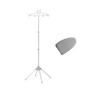 Gralara Percha de Ropa para Planchar a Soporte de Plancha de Poste de Retráctil 84-160 Cm Soporte de Máquina de Planchar Telescópico de Altu, Gris, Individual