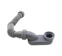 Gralara Sifón plano tipo P para desagüe de ducha de bajo, desagüe multiusos profesional para bañera de 38 mm para accesorios de bañera independiente.