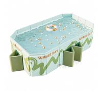 Gran Piscina Desmontable Rectangular Familiar para Jardín Exterior | Piscina Rígida No Inflable con Paredes Estables para Niños y Adultos(180cm/71in)