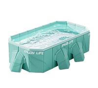 Gran Piscina Desmontable Rectangular para Familia y Jardín Exterior | Piscina Portátil con Paredes Resistentes para Niños y Adultos en Verano(Green,2.6m/102in)