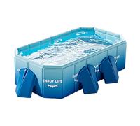 Gran Piscina Desmontable Rectangular para Familia y Jardín Exterior | Piscina Portátil con Paredes Resistentes para Niños y Adultos en Verano(Dark blue,1.8m/70in)