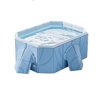 Gran Piscina Desmontable Rectangular para Familia y Jardín Exterior | Piscina Portátil con Paredes Resistentes para Niños y Adultos en Verano(Light blue,1.5m/59in)
