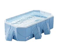 Gran Piscina Desmontable Rectangular para Familia y Jardín Exterior | Piscina Portátil con Paredes Resistentes para Niños y Adultos en Verano(Light blue,1.8m/70in)