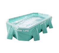 Gran Piscina Desmontable Rectangular para Familia y Jardín Exterior | Piscina Portátil con Paredes Resistentes para Niños y Adultos en Verano(Green,3m/118in)