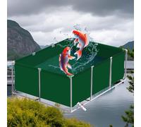 Gran Tanque Exterior para Peces con válvula de Drenaje, Estanque de Lona para Peces. Gran Tanque Exterior para Peces - Acuario de PVC Elevado con Estructura de Acero para Tortugas koi - Reve