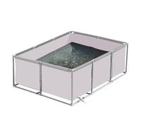Gran Tanque Exterior para Peces con válvula de Drenaje, Estanque de Lona para Peces. Gran Tanque Exterior para Peces: Acuario de PVC Elevado con Estructura de Acero para Tortugas koi, revest