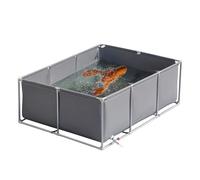 Gran Tanque Exterior para Peces con válvula de Drenaje, Estanque de Lona para Peces. Gran Tanque Exterior para Peces - Acuario de PVC Elevado con Estructura de Acero para Tortugas koi - Reve
