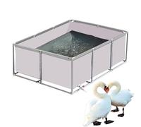 Gran Tanque Exterior para Peces con válvula de Drenaje, Estanque de Lona para Peces. Gran Tanque Exterior para Peces - Acuario de PVC Elevado con Estructura de Acero para Tortugas koi - Reve