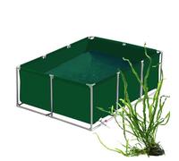 Gran Tanque Exterior para Peces con válvula de Drenaje, Estanque de Lona para Peces. Gran Tanque Exterior para Peces - Acuario de PVC Elevado con Estructura de Acero para Tortugas koi - Reve