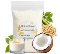 Gran Velada - Cera de Soja y Coco para Velas en Vaso 1 Kg | Alta Carga de Aroma hasta 8% Esencia | Bajo Punto Fusión 45-47°C | Cera Vegana en Polvo para Velas Aromáticas y Perfumada
